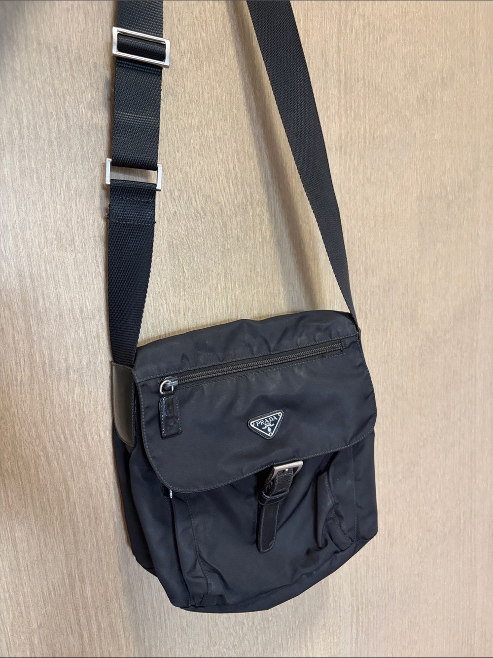 Authentic Vintage Prada Black Crossbody Messenger Bag